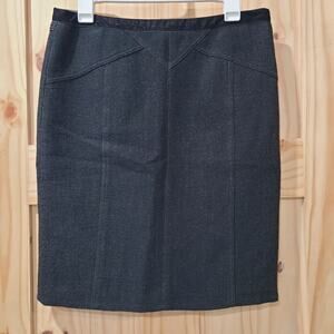 Marc by Marc Jacobs Wool Blend Velvet Waistline Pencil Skirt Zip Back Size 8